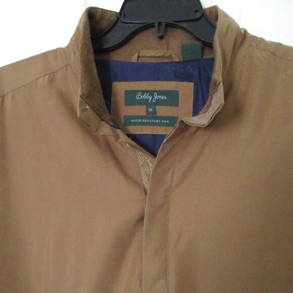 Bobby Jones Mens L/S Camel Tan Silk Water Resistant Golf Sweater - Size XL - Picture 2 of 2